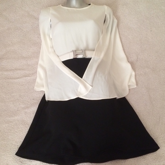 ZARA Sexy Exquisite Silky Drape Cape Dress - Picture 6 of 8